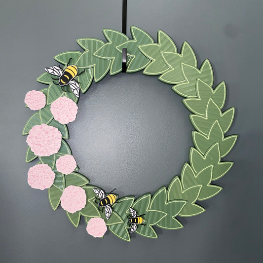 Hydrangeas and Honey Bees Large Wreath Bundles