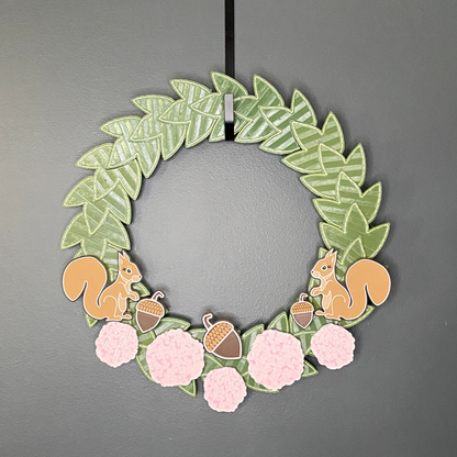 Hydrangeas and Squirrels Medium Wreath Bundles