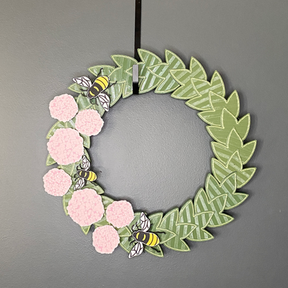 Hydrangeas and Honey Bees Medium Wreath Bundles