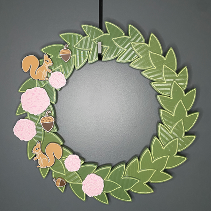 Hydrangeas and Squirrels Large Wreath Bundle