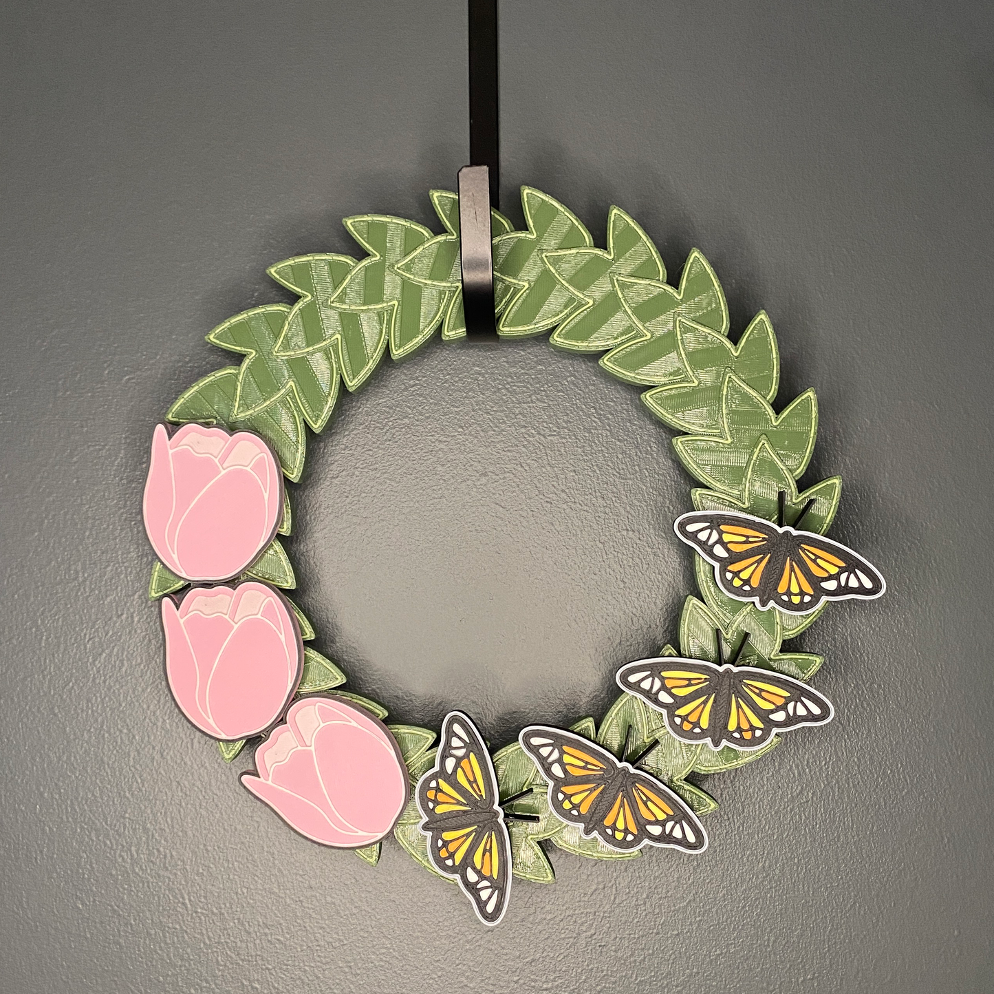Tulips and Monarch Butterflies Small Wreath Bundles