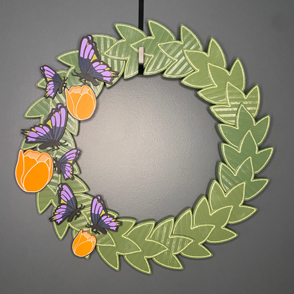 Tulips and Butterflies Large Wreath Bundles