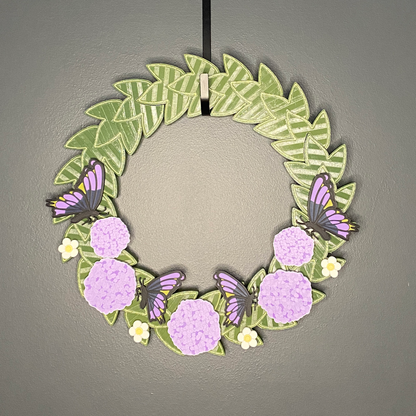 Hydrangeas and Butterflies Medium Wreath Bundles