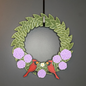 Hydrangeas and Cardinals Medium Wreath Bundles