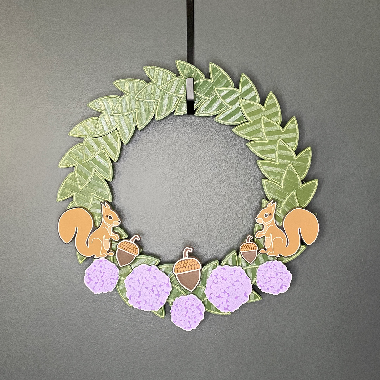 Hydrangeas and Squirrels Medium Wreath Bundles