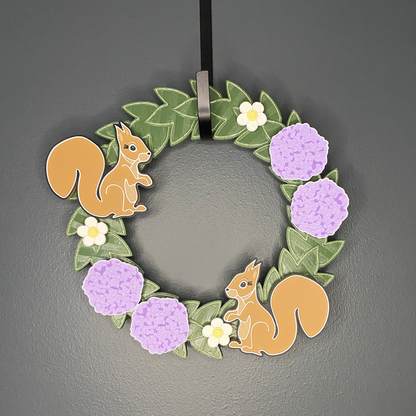 Hydrangeas and Squirrels Small Wreath Bundles