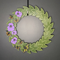 Purple Pansy Flowers and Monarch Butterflies Large Wreath Bundle
