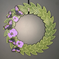 Purple Pansy and Butterflies Large Wreath Bundles