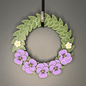 Purple Pansy Flowers Small Wreath Bundle