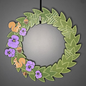 Purple Pansy Flowers and Squirrels Large Wreath Bundle