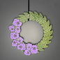 Purple Pansy Flowers Medium Wreath Bundle