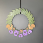 Purple Pansy Flowers and Squirrels Medium Wreath Bundle
