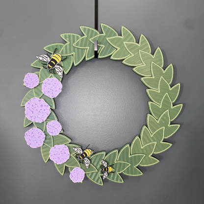 Hydrangeas and Honey Bees Large Wreath Bundles
