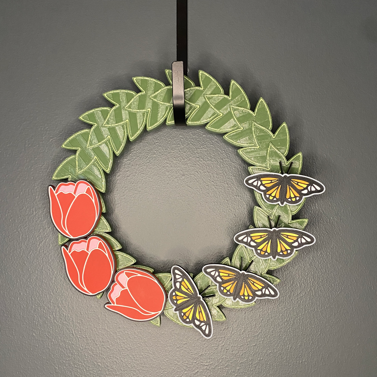Tulips and Monarch Butterflies Small Wreath Bundles