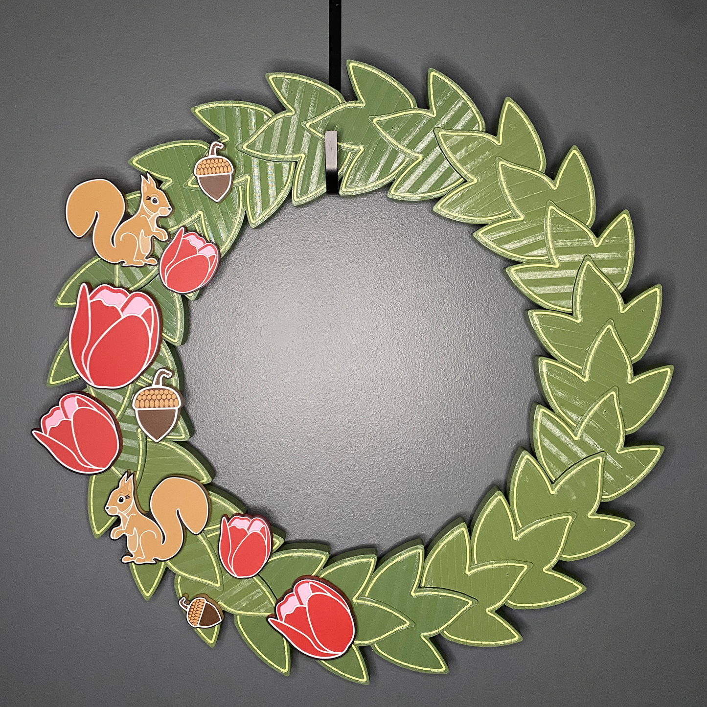 Tulips and Squirrels Large Wreath Bundle