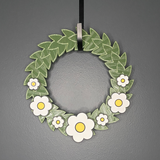 White Spring Hippy Flowers Small Wreath Bundle