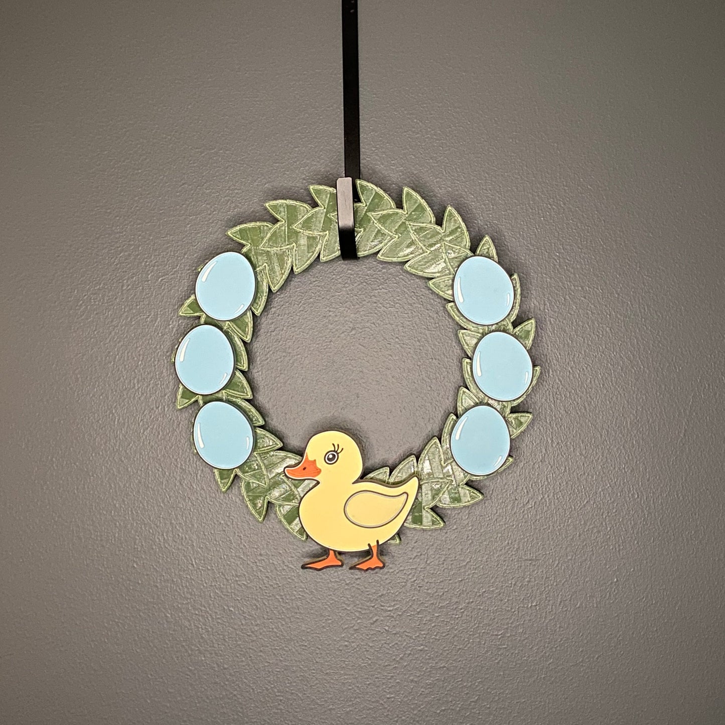 Small Wreath Blue Eggs and Yellow Duck Bundle