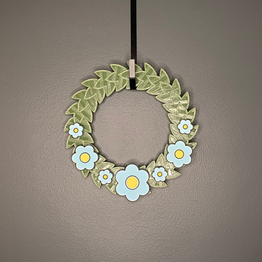 Blue Spring Hippy Flowers Small Wreath Bundle