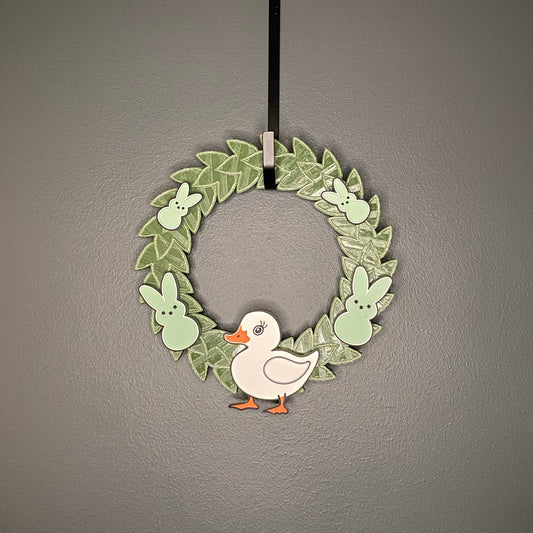 Small Wreath Green Bunnies and White Duck Bundle