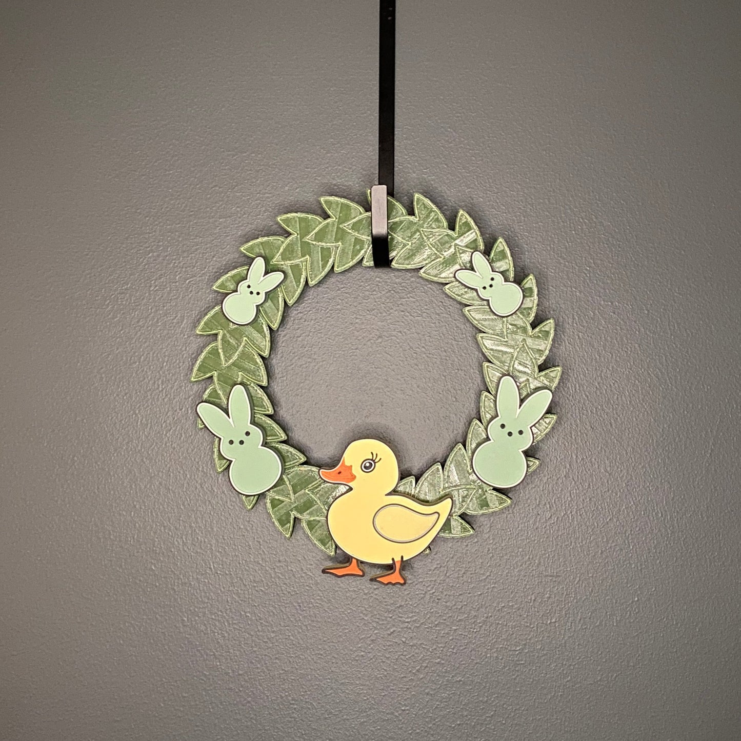 Small Wreath Green Bunnies and Yellow Duck Bundle