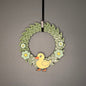 Small Wreath Green Flowers and Yellow Duck Bundle