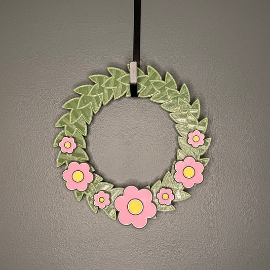 Pink Spring Hippy Flowers Small Wreath Bundle