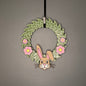 Small Wreath Pink Flowers and Easter Bunny Bundle