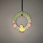 Small Wreath Pink Flowers and Yellow Duck Bundle