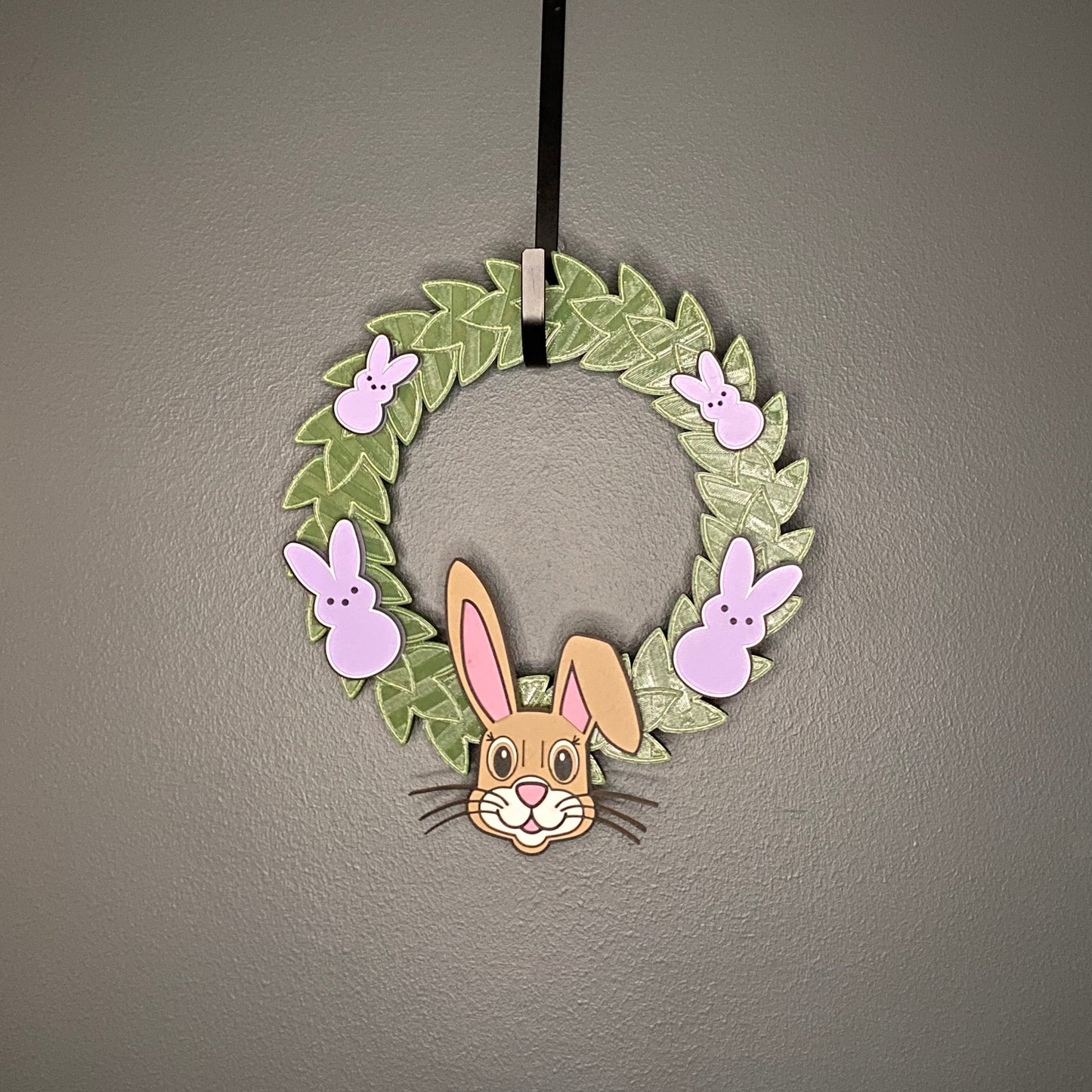 Small Wreath Purple Bunnies and Easter Bunny Bundle