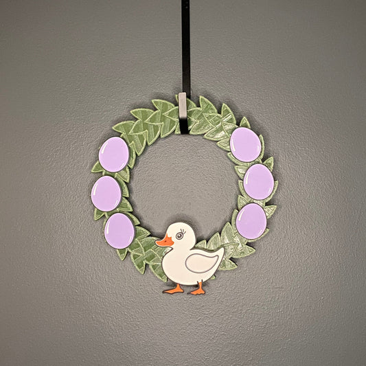 Small Wreath Purple Eggs and White Duck Bundle
