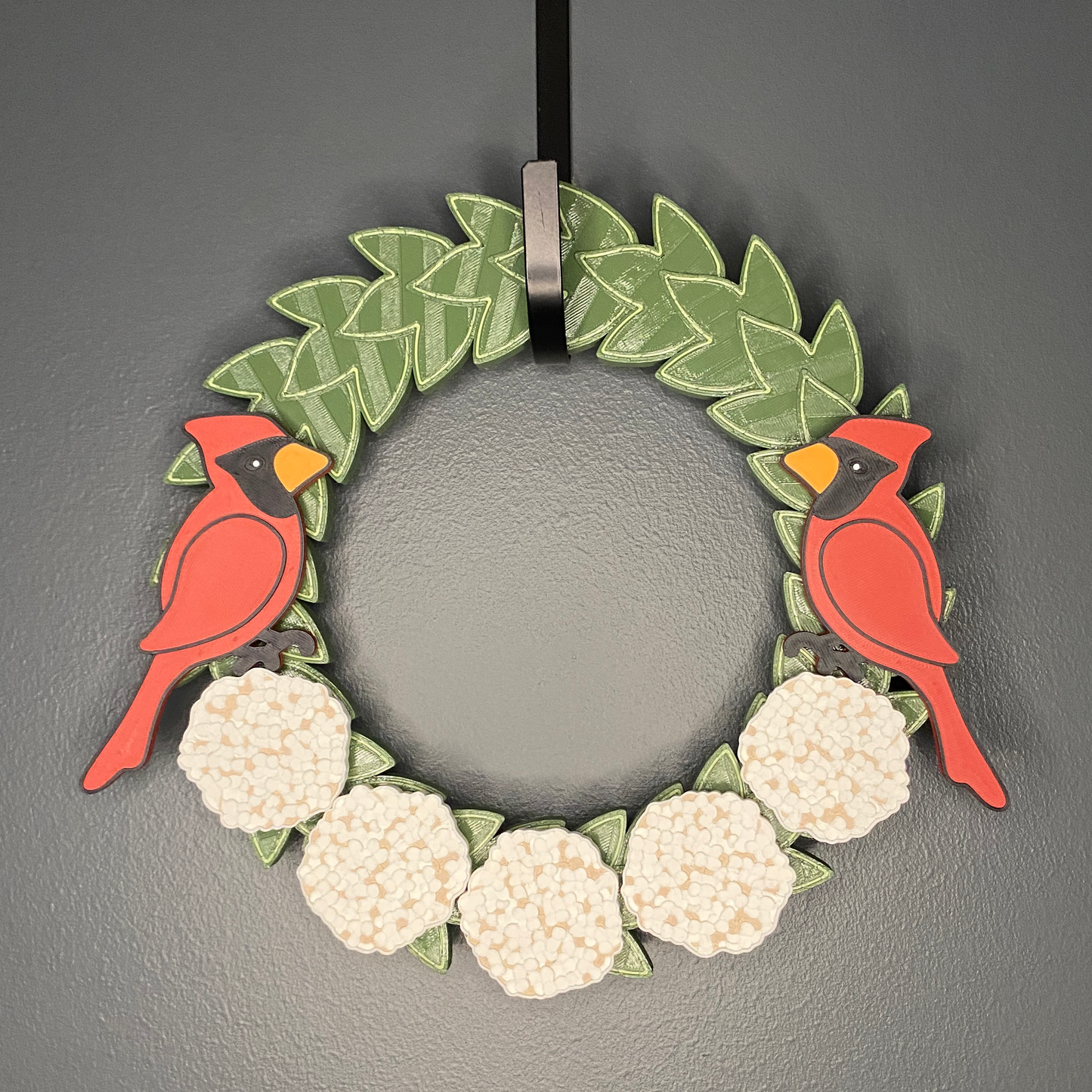 Hydrangeas and Cardinals Small Wreath Bundles
