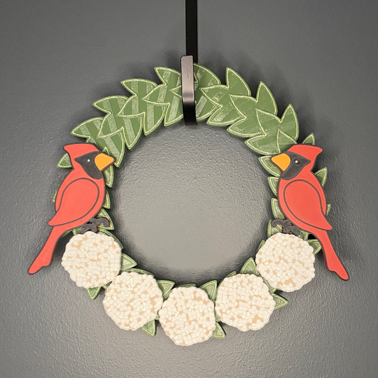 Hydrangeas and Cardinals Small Wreath Bundles