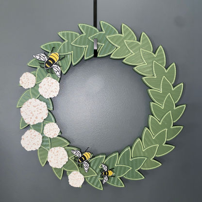 Hydrangeas and Honey Bees Large Wreath Bundles