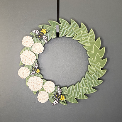 Hydrangeas and Honey Bees Medium Wreath Bundles