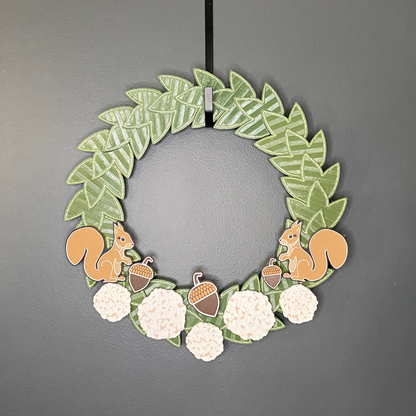 Hydrangeas and Squirrels Medium Wreath Bundles