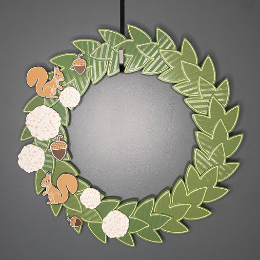 Hydrangeas and Squirrels Large Wreath Bundle